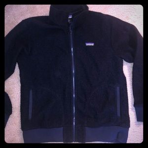 Patagonia Navy Woolyester Zip-up Sweater